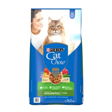 Purina® Cat Chow® Alimento seco HOGAREÑOS CARNE