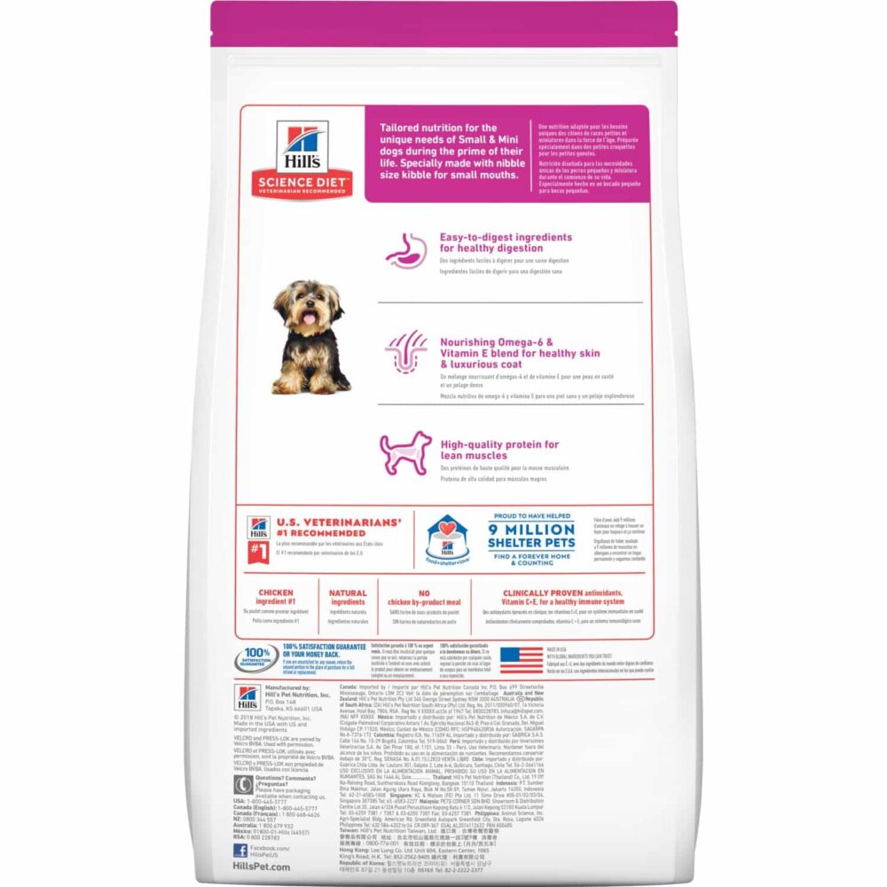 Hill's® Science Diet® Adulto Raza Pequeña Pollo y Arroz 4.5 libras