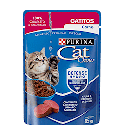 Cat Chow Gatitos Pouche Carne x 85 Gr Ameanimal1