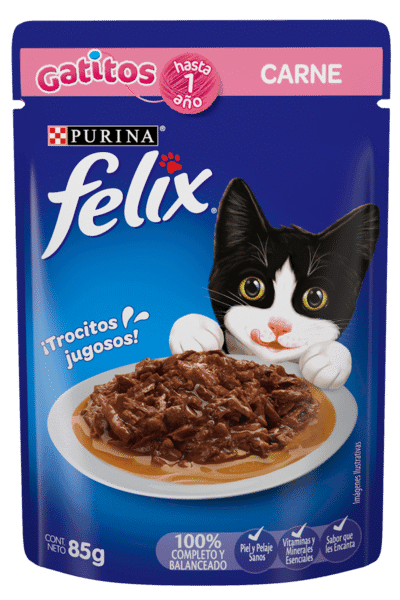 Purina Felix Gatitos con Carne x 85 Gr Ameanimal1