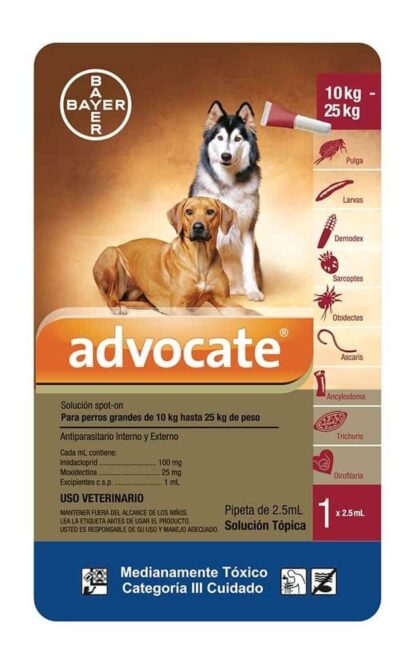 Advocate Perros 10 - 25 Kg Pipeta 2.5 mL