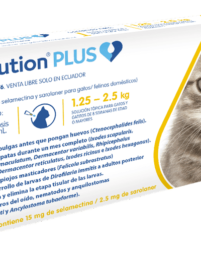 Revolution Plus 0.25 ml Gatos 1.25-2.5 Kg x 1 Tubos ame animal