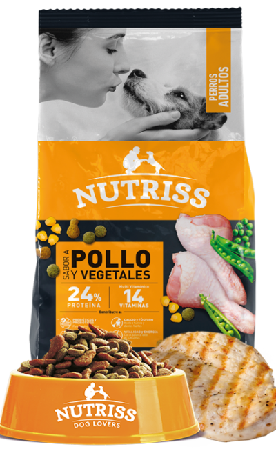 Nutriss adultos sabor pollo y vegetales ame animal