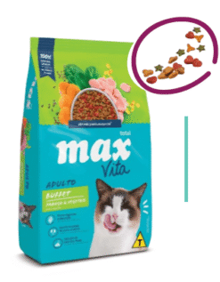 MAX VITA GATO ADULTO BUFFET FRANGO & VEGETAIS 1 ame animal
